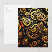Steampunk Clockwork Gears 1004 Briefkaart (Voorkant / Achterkant)