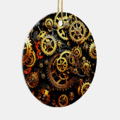 Steampunk Clockwork Gears 1004 Keramisch Ornament (Rechts)