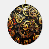 Steampunk Clockwork Gears 1004 Keramisch Ornament (Links)