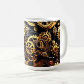 Steampunk Clockwork Gears 1004 Koffiemok (Voorkant rechts)