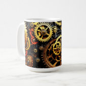 Steampunk Clockwork Gears 1004 Koffiemok (Voorkant links)