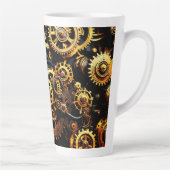 Steampunk Clockwork Gears 1004 Latte Mok (Rechts)