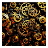 Steampunk Clockwork Gears 1004 Perfect Poster (Voorkant)