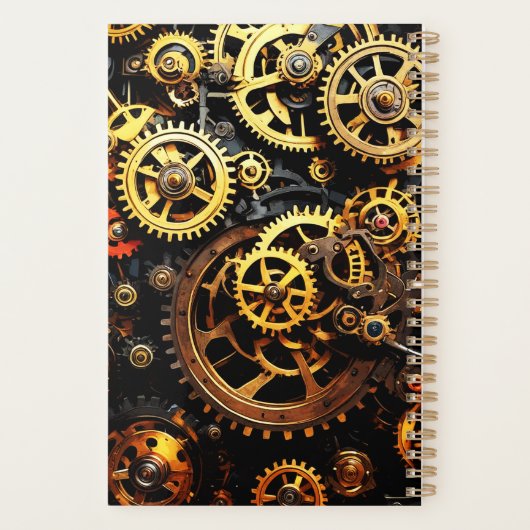 Steampunk Clockwork Gears 1004 Planner (Achterkant)