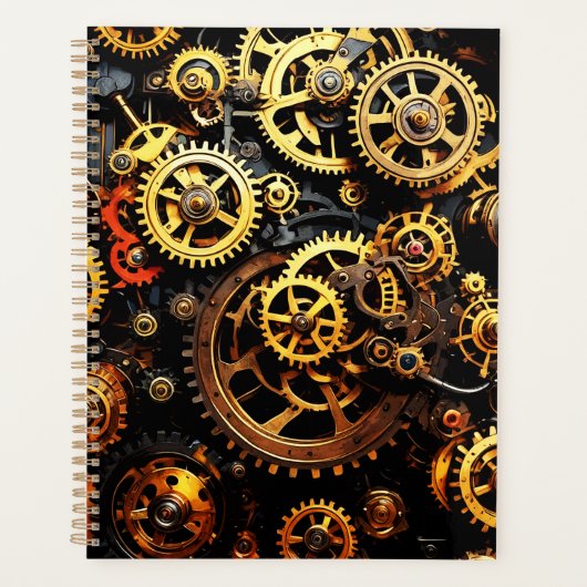 Steampunk Clockwork Gears 1004 Planner (Voorkant)