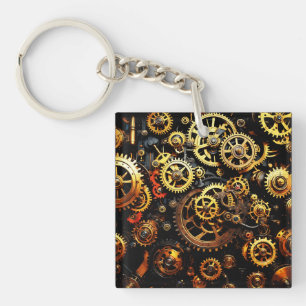 Steampunk Clockwork Gears 1004 Sleutelhanger