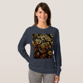 Steampunk Clockwork Gears 1004 T-shirt (Voorkant volledig)