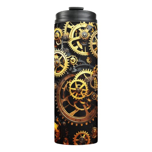 Steampunk Clockwork Gears 1004 Thermosbeker (Voorkant)