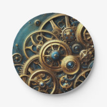 Steampunk Clockwork Gold en Blauwgroen