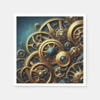 Steampunk Clockwork Gold en Blauwgroen
