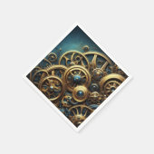 Steampunk Clockwork Gold en Blauwgroen Servet (Hoek)