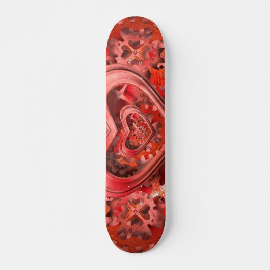 Steampunk Clockwork Hart Skateboard (Voorkant)
