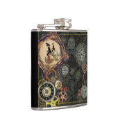  Steampunk Clockwork Mechanical Pattern Art Heupfles (Rechts)