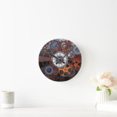 Steampunk clockwork pattern rustic ronde klok (Huis)