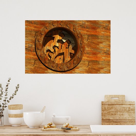 steampunk clockwork poster (Keuken)