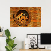 steampunk clockwork poster (Thuiskantoor)