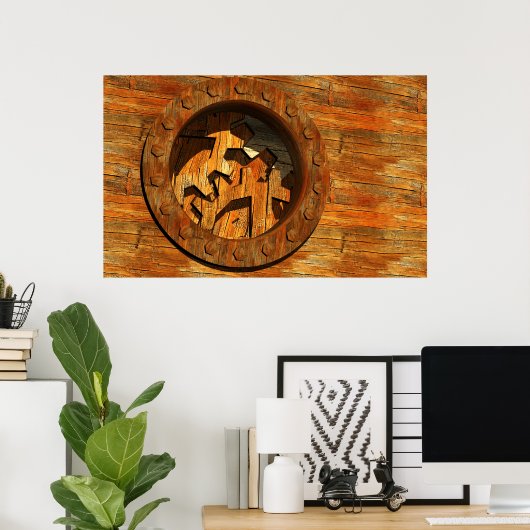 steampunk clockwork poster (Thuiskantoor)