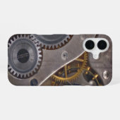 Steampunk Clockwork Rusty Gears iPhone 16 Hoesje (Achterkant horizontaal)