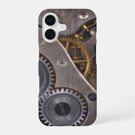 Steampunk Clockwork Rusty Gears iPhone 16 Hoesje (Achterkant)