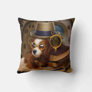 Steampunk cocker spaniel met boeken Worpkussen Kussen