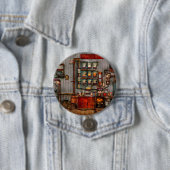 Steampunk - Coffee - De koffiezetster van het bedr Ronde Button 7,6 Cm (In situ)