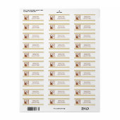 Steampunk Cogs Gears Wedding Return Label (Full Sheet)