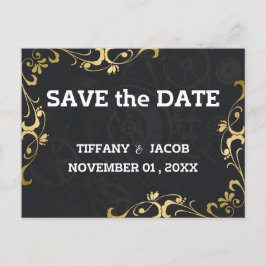 Steampunk Cogs Save the Date Invitation Briefkaart