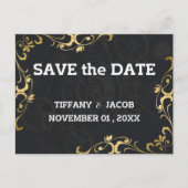 Steampunk Cogs Save the Date Invitation Briefkaart (Voorkant)