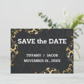 Steampunk Cogs Save the Date Invitation Kaart (Staand voorkant)