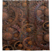 Steampunk Cogs Wielen Douchegordijn (Voorkant)