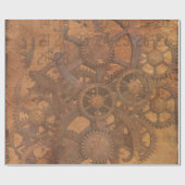 Steampunk Cogs Wrapping Paper Cadeaupapier (Vlak)