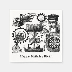 Steampunk Collage #1 beroemd gemaakt door ArtInspi Servet