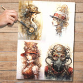 Steampunk Collage 1 Decoupage papier