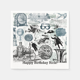 Steampunk Collage #2 beroemd gemaakt door ArtInspi Servet