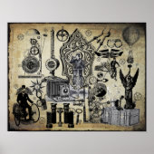 Steampunk Collage #3 Poster (Voorkant)