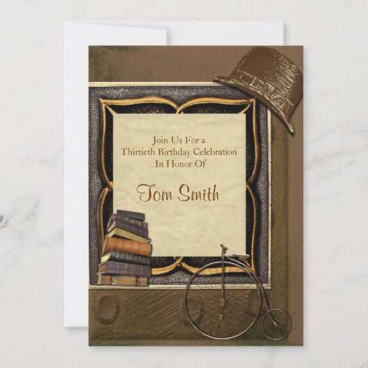  Steampunk Collage Birthday Kaart (Voorkant)