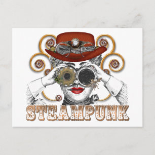 steampunk collage briefkaart