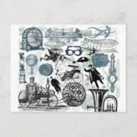 Steampunk Collage gekleurd