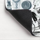 Steampunk Collage gekleurd Muismat (Hoek)