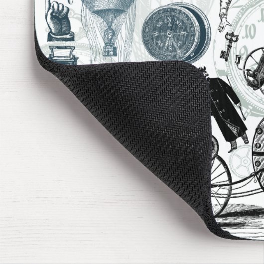 Steampunk Collage gekleurd Muismat (Hoek)