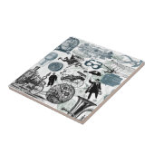 Steampunk Collage gekleurd Tegeltje (Zijkant)