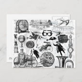 Steampunk Collage Nummer 2 Briefkaart (Voorkant / Achterkant)