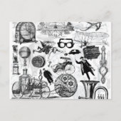 Steampunk Collage Nummer 2 Briefkaart (Voorkant)