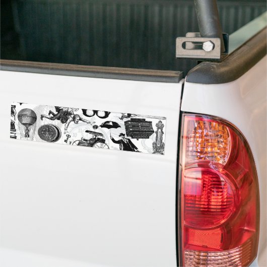 Steampunk Collage Nummer 2 Bumpersticker (Op Truck)