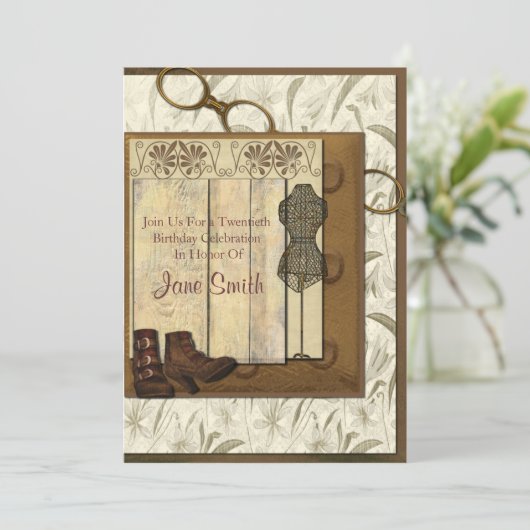  Steampunk Collage Verjaardag Kaart (Staand voorkant)