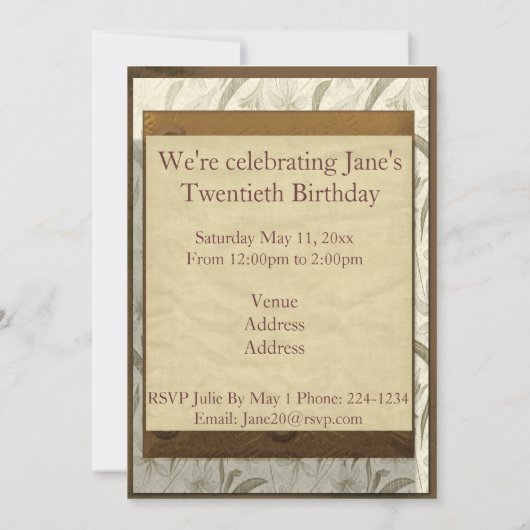  Steampunk Collage Verjaardag Kaart (Achterkant)