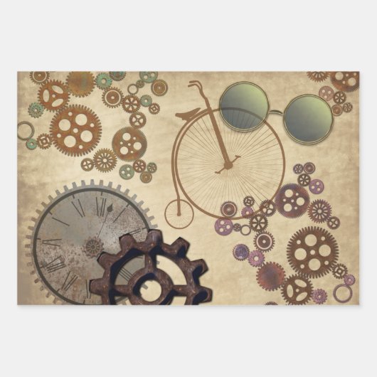 Steampunk  Collectie Inpakpapier Vel (Voorkant 2)