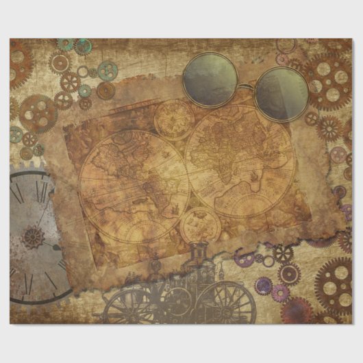 Steampunk  Collectie — Papieren pakbladen Cadeaupapier (Vlak)
