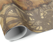 Steampunk  Collectie — Papieren pakbladen Cadeaupapier (Rol Hoek)