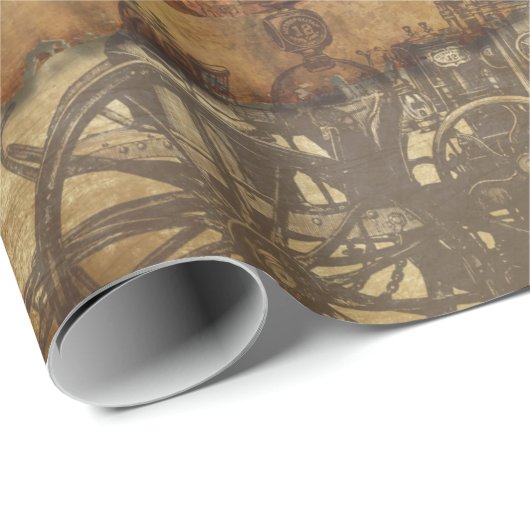 Steampunk  Collectie — Papieren pakbladen Cadeaupapier (Rol Hoek)